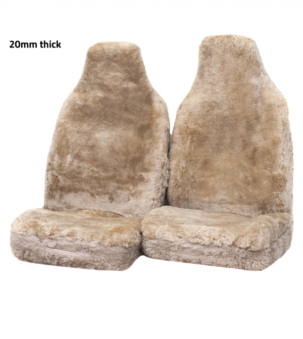 Seat Cover – Genuine Aussie Sheepskin Premium Hooded 20mm Bamboo