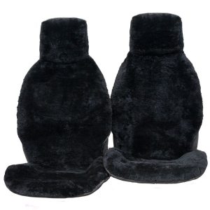 Ultra-Premium-Short-Wool-Hooded-Seat-Covers-Black
