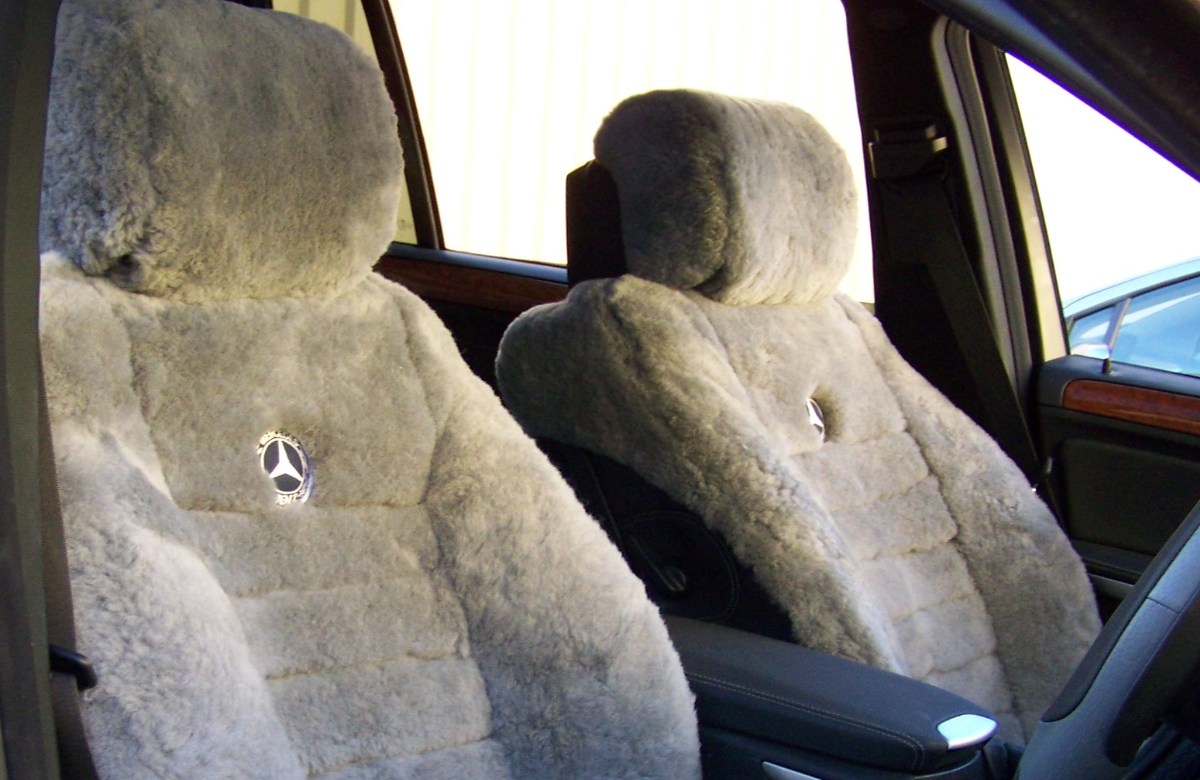 Mercedes benz sheepskin 2024 car seat covers