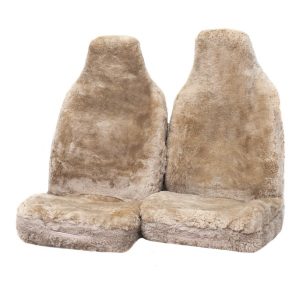 Sheepskin Seat Covers - Premium Integrated Headrest