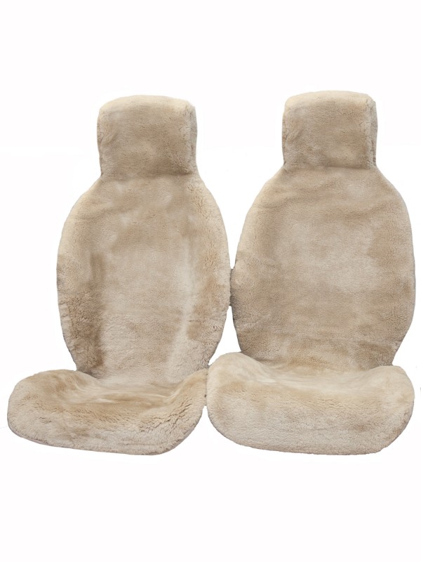 Short Wool Hooded Genuine Australian A Grade Sheepskin Seat Covers Bamboo